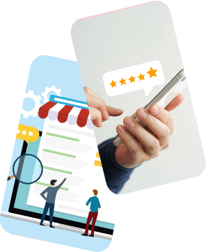 google-my-business-listing-profile-google-my-business reviews google my business 5 stars on a phone