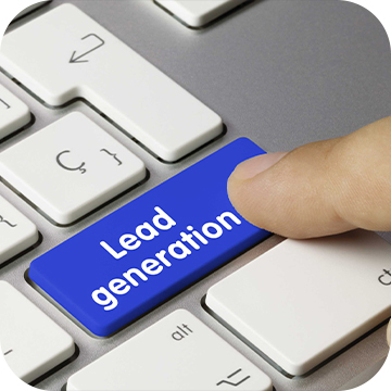 Lead Generation Person clicking on a button