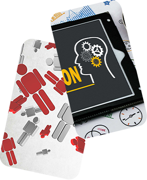 Cogs in a head on a tablet