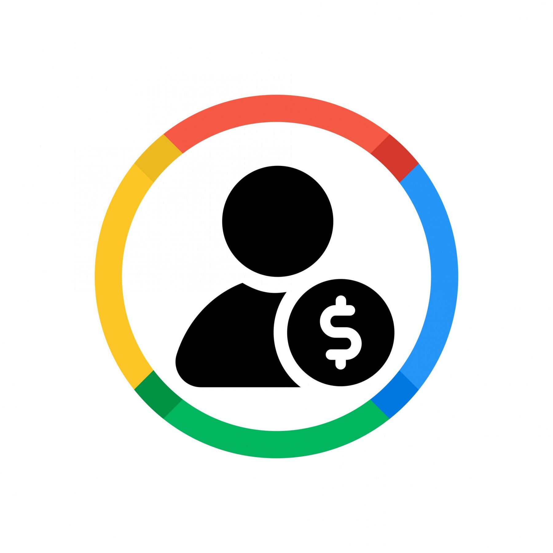 Paid Advertising Colored circle around character