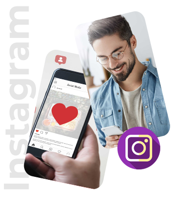 Social Media Engagement Social Media Engagement man looking at instagram