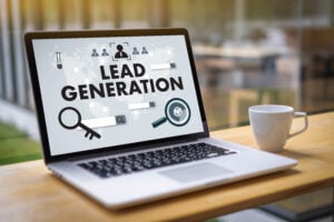 Lead generation words on computer.