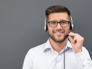 Man with headset.